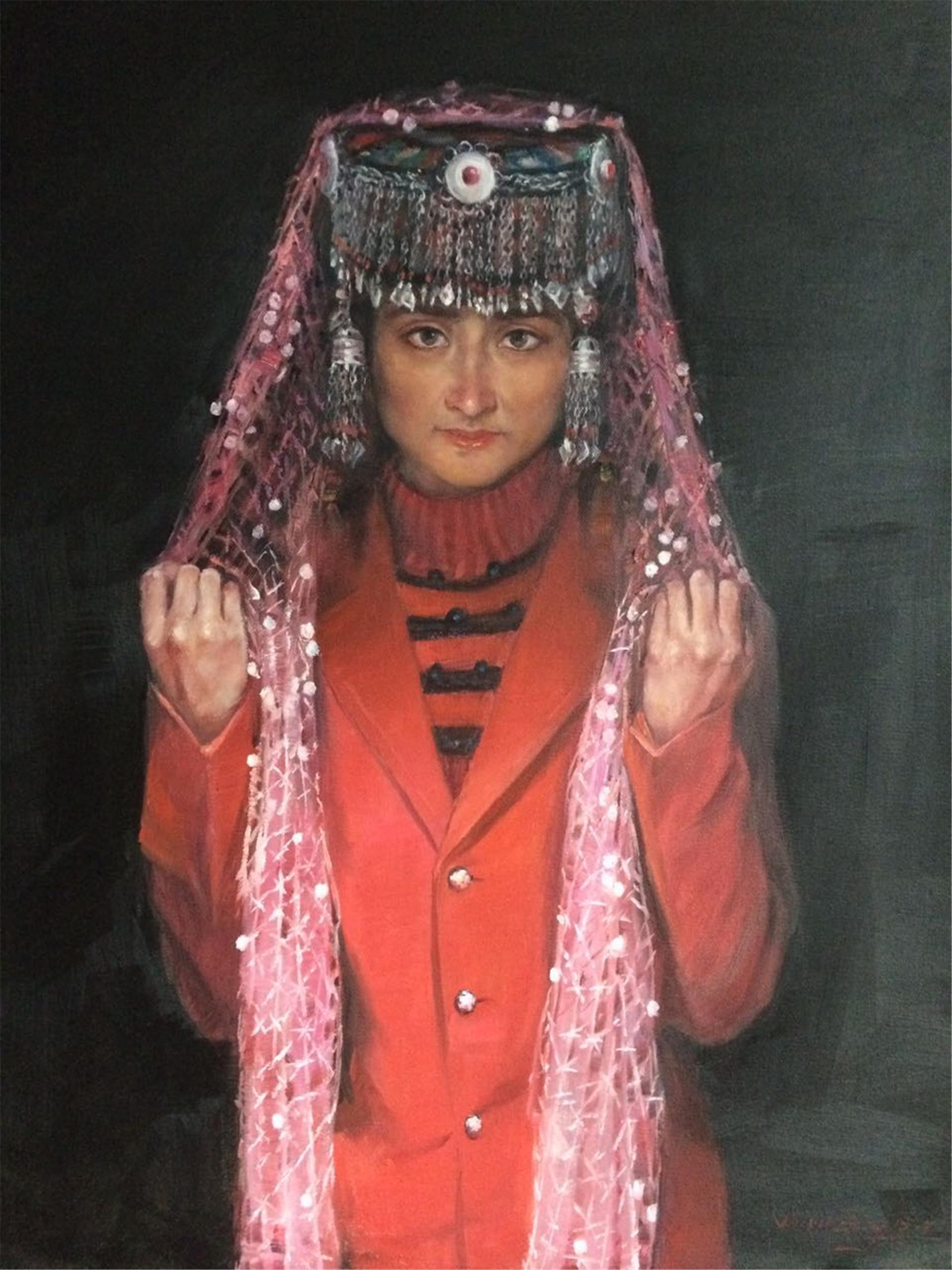 艺术品 油画 布面油画 吴云章 塔吉克族女人 关注0 #art 133773 艺术